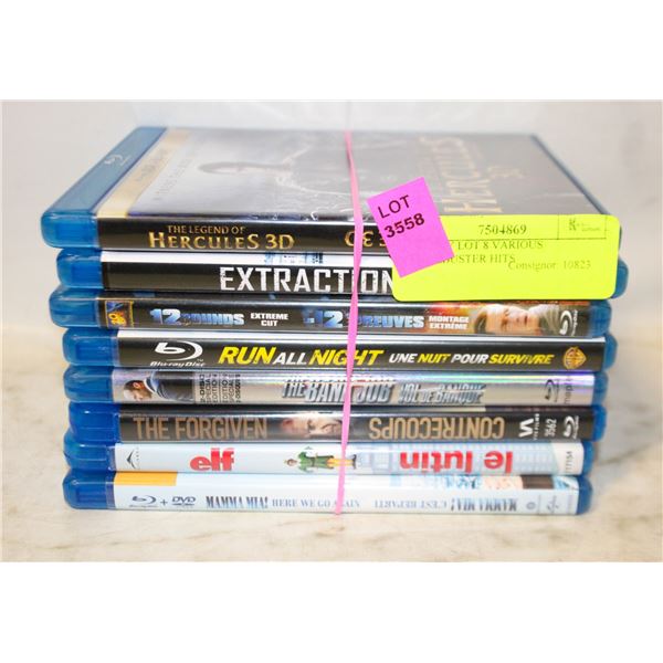 BLU-RAY LOT 8 VARIOUS BLOCKBUSTER HITS