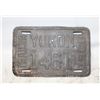 Image 1 : 1966 YUKON TRAILER LICENSE PLATE