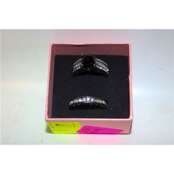 NEW 2PCS/SET RING SET SZ 8