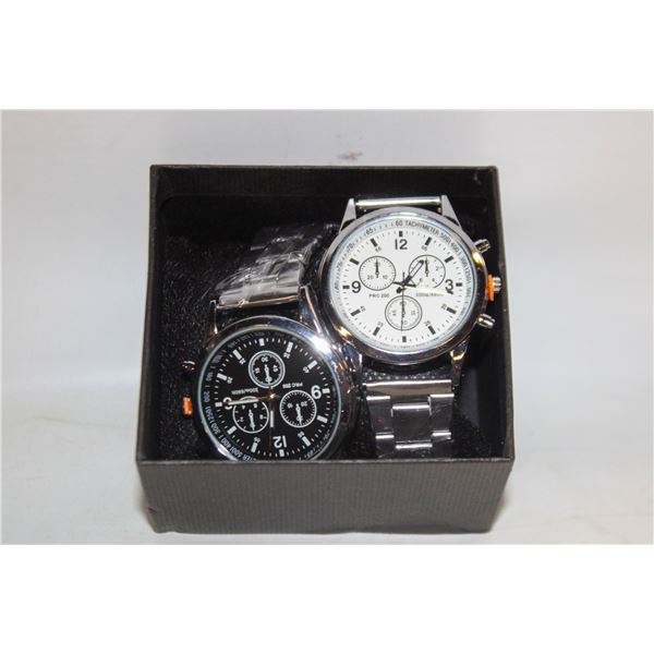 NEW 2PCS MENS WATCHS SET