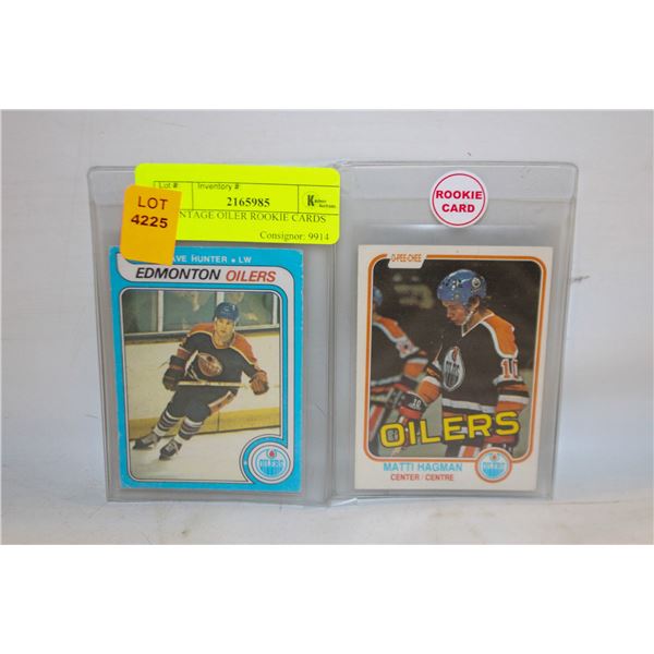 2 VINTAGE OILER ROOKIE CARDS
