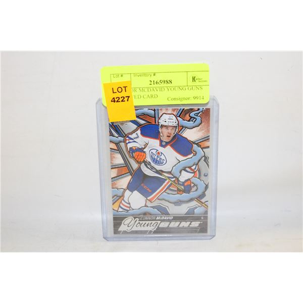 CONNOR MCDAVID YOUNG GUNS RENEWED CARD