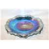 Image 1 : INDIANA TEAL BLUE CARNIVAL GLASS 10" BOWL/PLATE