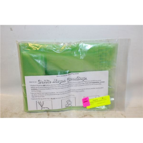 LOT OF DEBBIE MEYER GREEN BAGS FOR PRODUCE