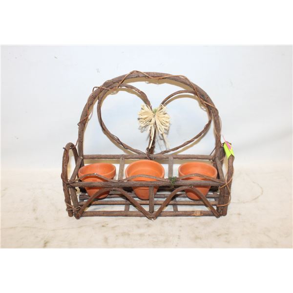 RUSTIC BENCH MINI PLANTER