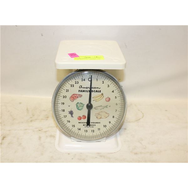 VINTAGE AMERICAN FAMILY 25LB PLATFORM SCALE