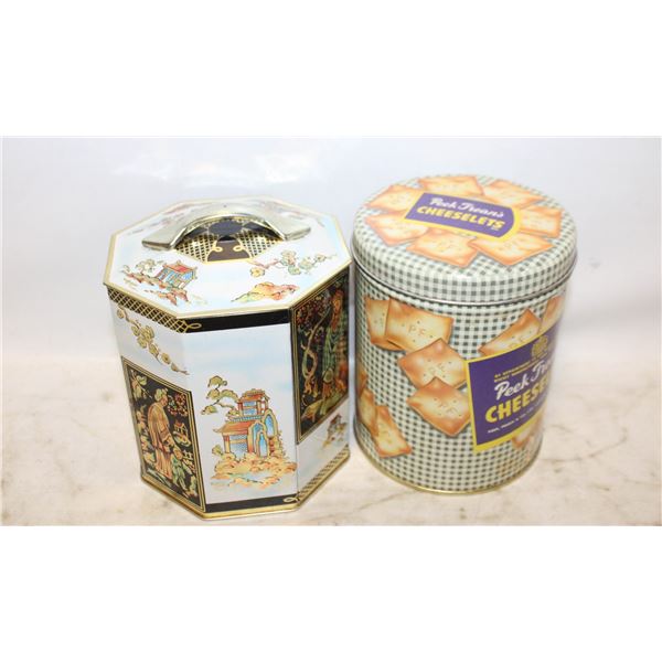 VINTAGE PEAK FREAN TINS- LOT OF 2
