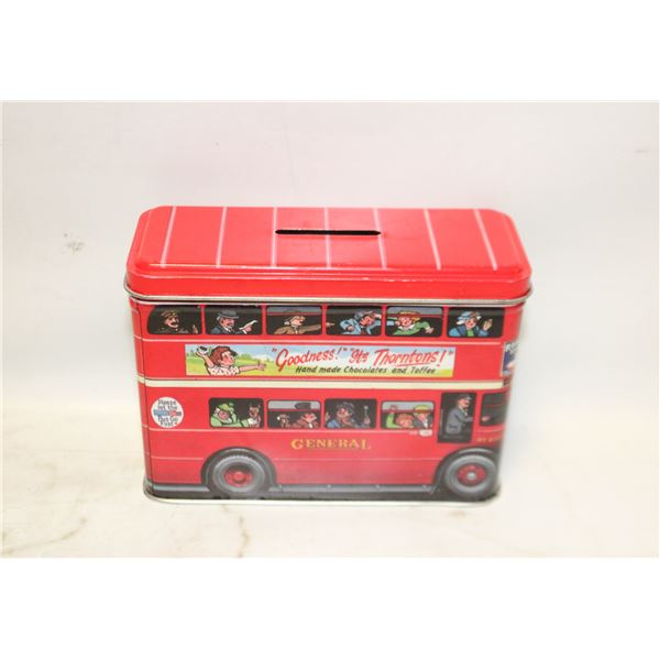 VINTAGE "BIRDS" CUSTARD TIN DOUBLE DECKER BUS TI