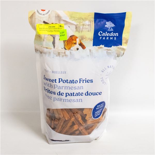 BAG OF CALEDON FARMS SWEET POTATO FRIES DOG TREATS