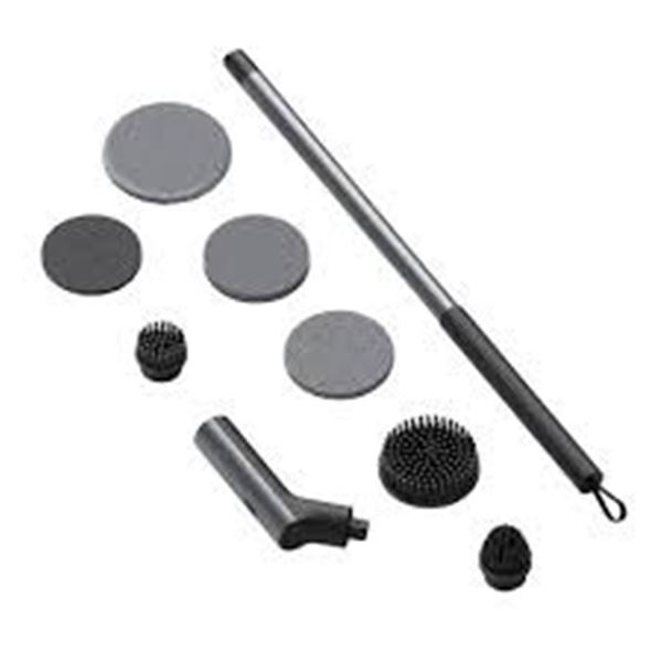 LIKE NEW HOTO CORDLESS SPIN SCRUBBER 6 BRUSH SET