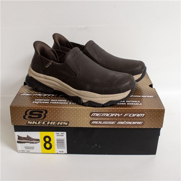 SKECHERS MEMORY FOAM CHOCOLATE SHOES SIZE 8
