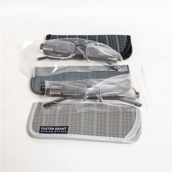 REPACKED 2PK FOSTER GRANT +2.00 READING GLASSES