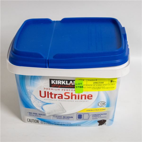 CONTAINER OF KIRKLAND ULTRA SHINE DISH DETERGENT