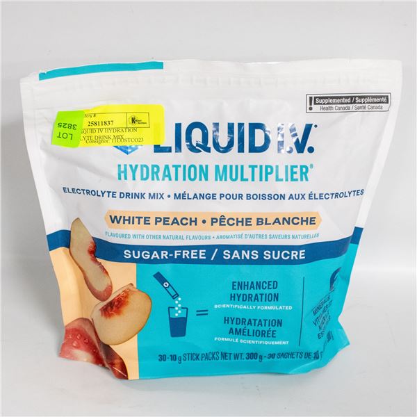 30 X 10G LIQUID IV HYDRATION ELECTROLYTE DRINK MIX