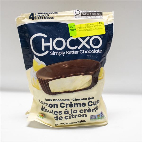 PACK OF 24 X 4G CHOCXO DARK CHOCOLATE LEMON CUPS