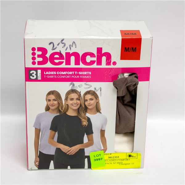 NEW BENCH LADIES COMFORT  T-SHIRTS 3 PACK SZ MED