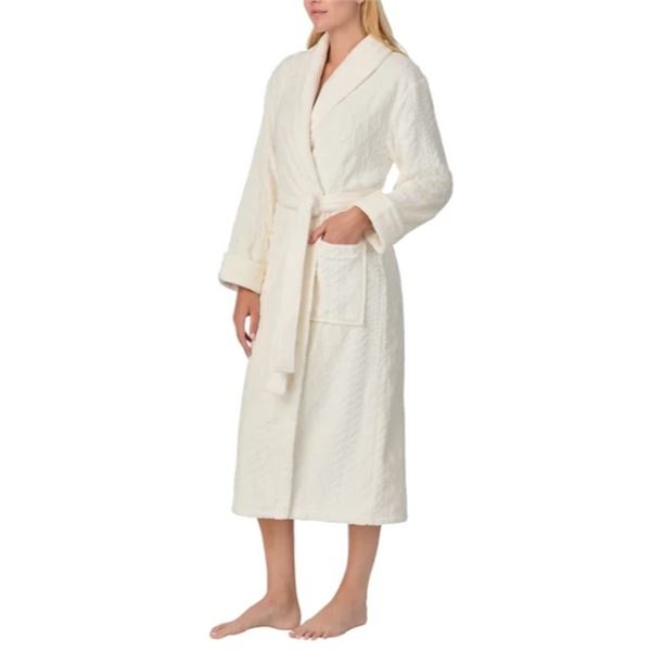 NEW ROOM SERVICE WOMEN'S CABLE TEXTURE PLUSH ROBE