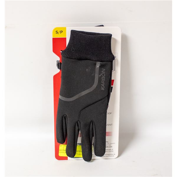 NEW UNISEX KARBON RUNNING GLOVES BLACK SIZE S/P