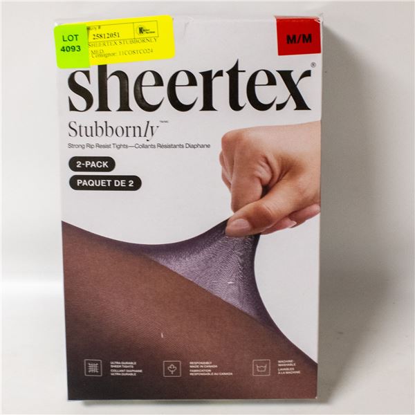 2 PACK OF SHEERTEX STUBBORNLY TIGHS SIZE MED