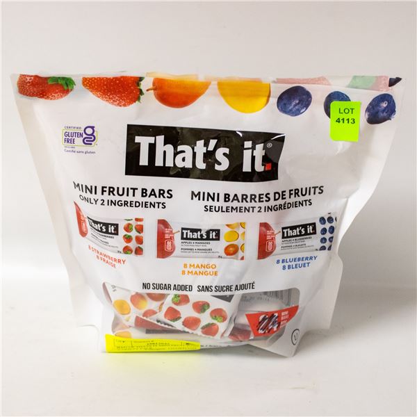 BAG OF THATS IT MINI FRUIT BARS VARIETY PACK