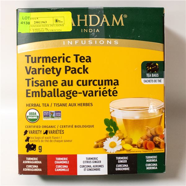 99 BAGS VANDAM INDIA INFUSIONS TURMERIC VARIETY PK