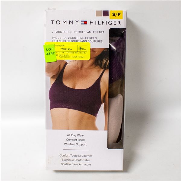 NEW W BOX 2PK TOMMY HILFIGER SEAMLESS BRAS S/P