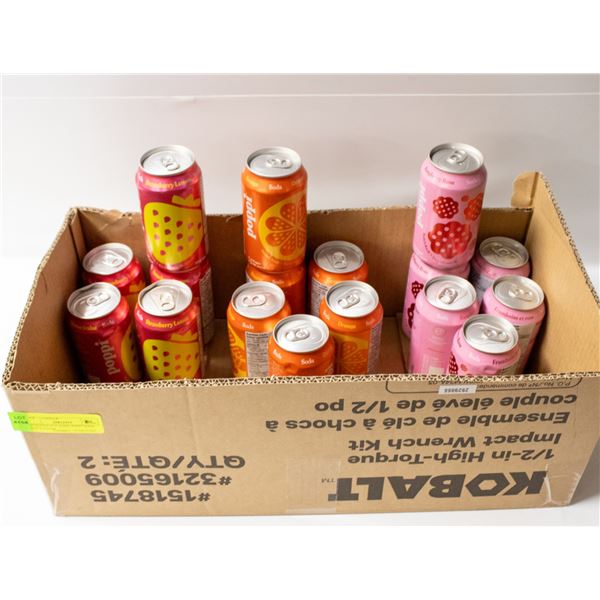 REBOXED 17 X 355ML POPPI SODA JUICY FAVES
