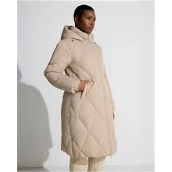 NEW MONDETTA LADIES PARKA BEIGE LARGE