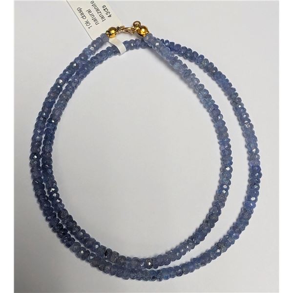 10K(9.3G) TANZANITE (43CT)NECKLACE 16"