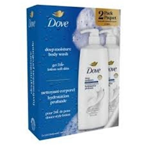 2 X 1.04L DOVE BODY WASH LOTION-SOFT SKIN