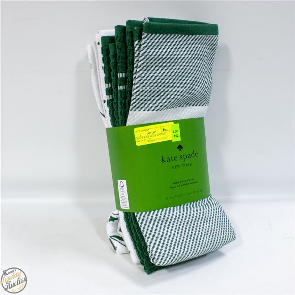 NEW 6PK KATE SPADE KITCHEN TOWELS 17 X 28"