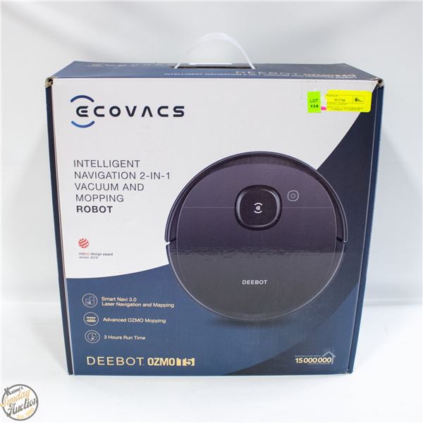 ECOVACS INTELLIGENT NAVIGATION 2-IN-1 VACUUM & MOP