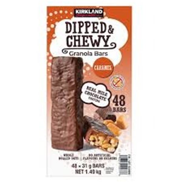 NEW W BOX 48 X 31G KIRKLAND DIPPED & CHEWY BARS
