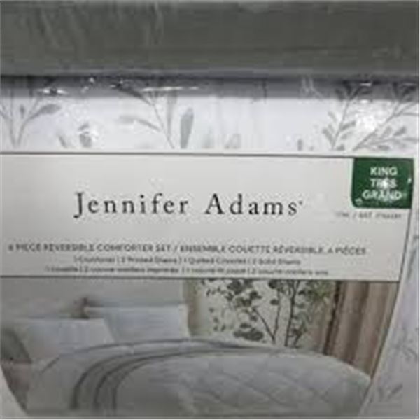 NEW JENNIFER ADAMS 6 PC COMFORTER SET KING