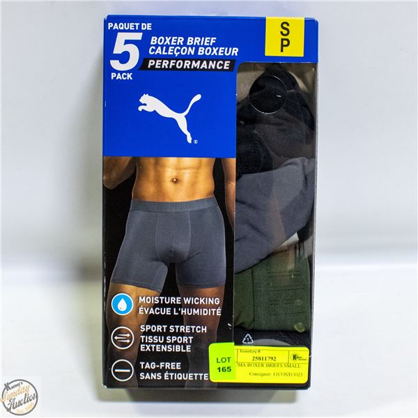 5PK PUMA BOXER BRIEFS SMALL