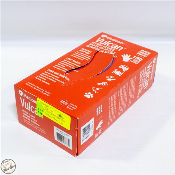 NEW W BOX 150 GLOVES MEDICOME VULCAN NITRILE GLOVE