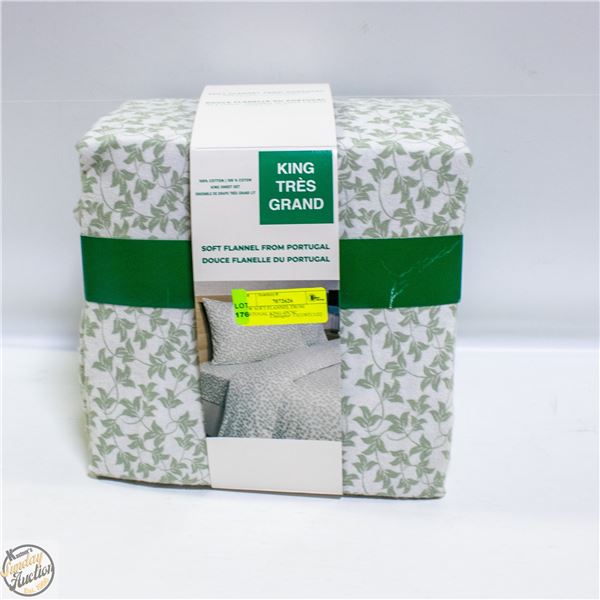 NEW SOFT FLANNEL FROM PORTUGAL KING 4PCSC