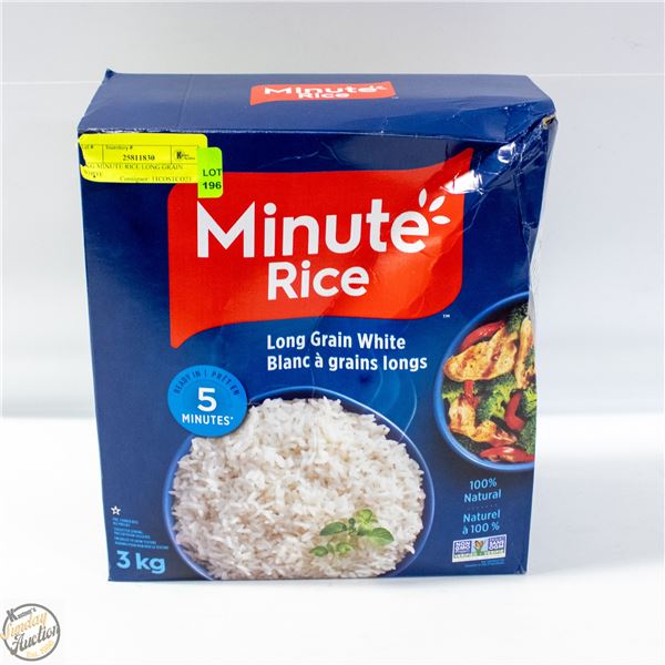 3KG MINUTE RICE LONG GRAIN WHITE