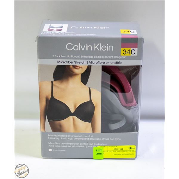 2 PACK CALVIN KLEIN PUSH UP BRA 34C