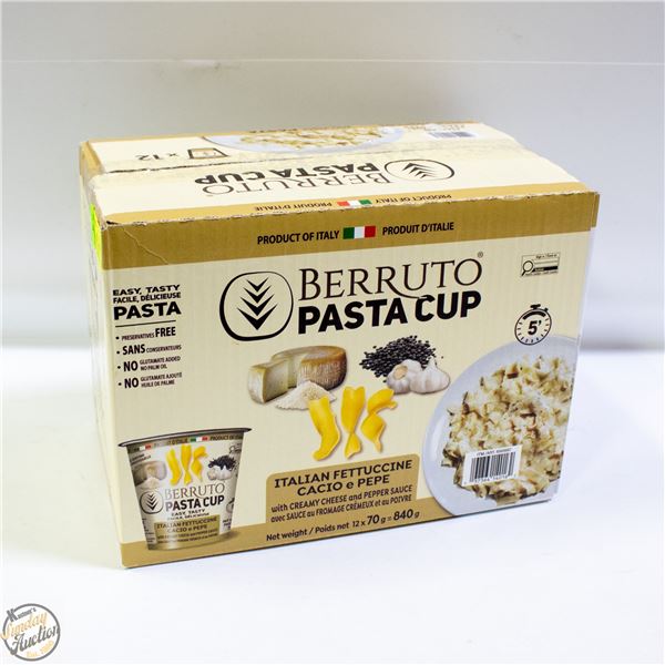 9 X 70G BERRUTO PASTA CUP ITALIAN FETTUCCINE CUPS