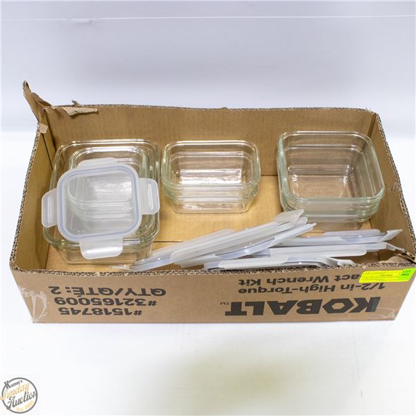 15 PC GLASSLOCK FOOD STORAGE CONTAINERS SET