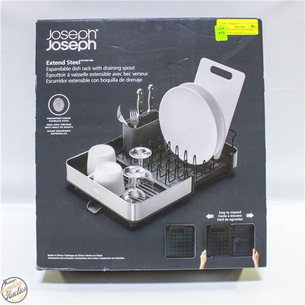 JOSEPH & JOSEPH EXPANDABLE DISH RACK WITH SPOUT