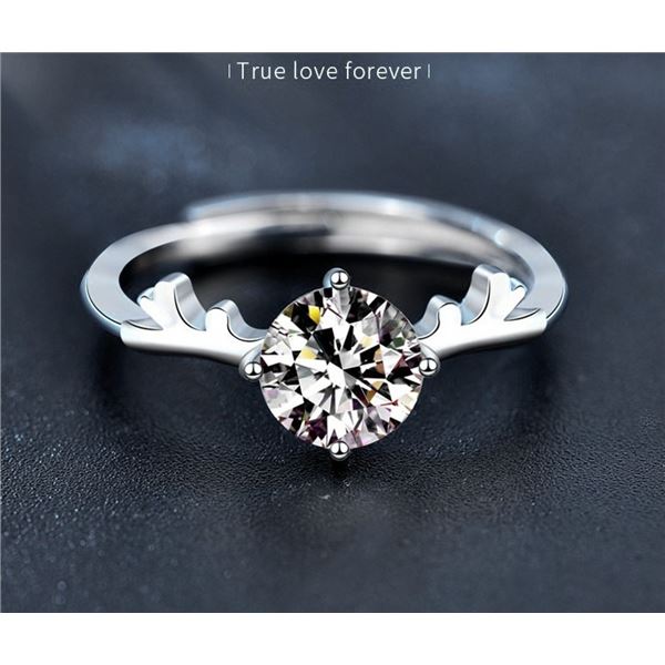 1 CT GRA CERTIFIED ANTLERS DESIGN ROUND BRILLIANT