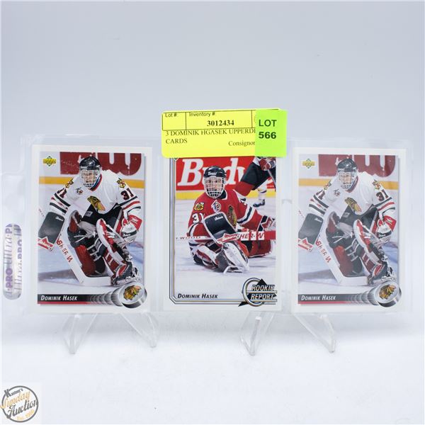 3 DOMINIK HGASEK UPPERDECK CARDS