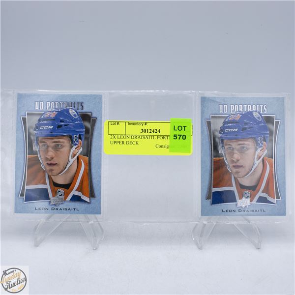 2X LEON DRAISAITL PORTRAITS UPPER DECK