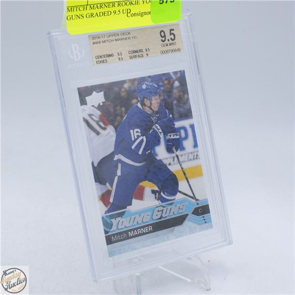 MITCH MARNER ROOKIE YOUNG GUNS GRADED 9.5 UD