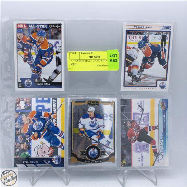 5 TAYLOR HALL CARDS UD SCORE + OPC