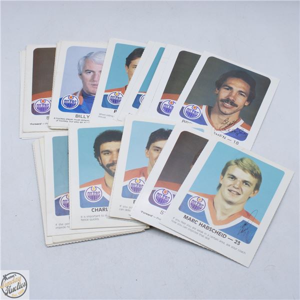 42 ALL OILERS 1981-84 RED ROOSTER CARDS PRINTED