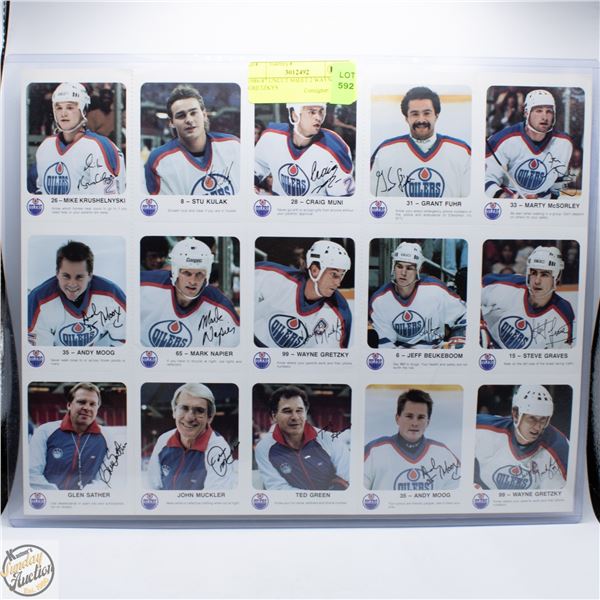 1986-87 UNCUT SHEET 2 WAYNE GRETZKYS