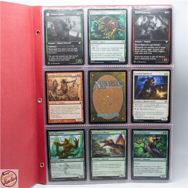 BINDER OF 53 MAGIC THE GATHERING COLLECTIBLE CARDS